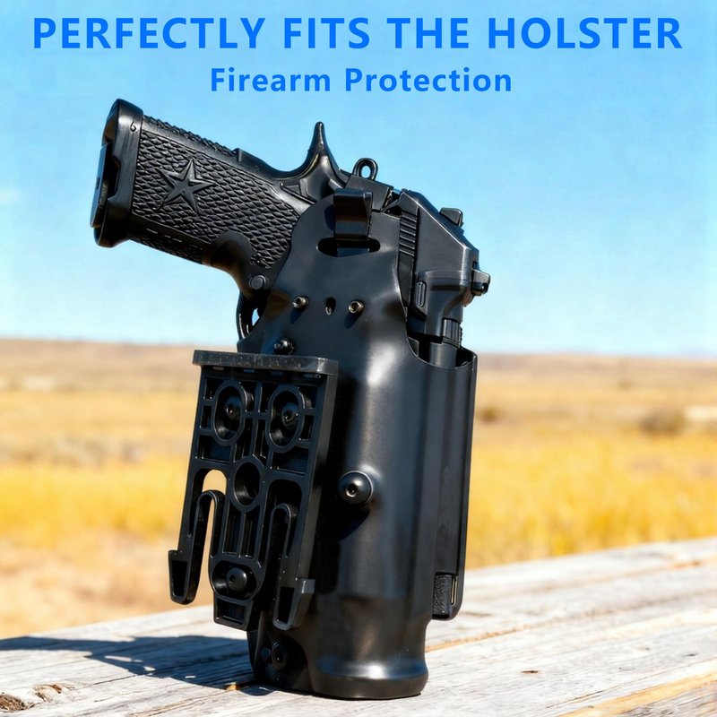 LAFENLIN Quick-Lock System 2-Pack for Tactical Holsters [Secure & Fast Swap] - A Few Seconds Detach Mount for Police, Security & Range Shooters, Fits Duty Belts & Thigh Rigs (Black)