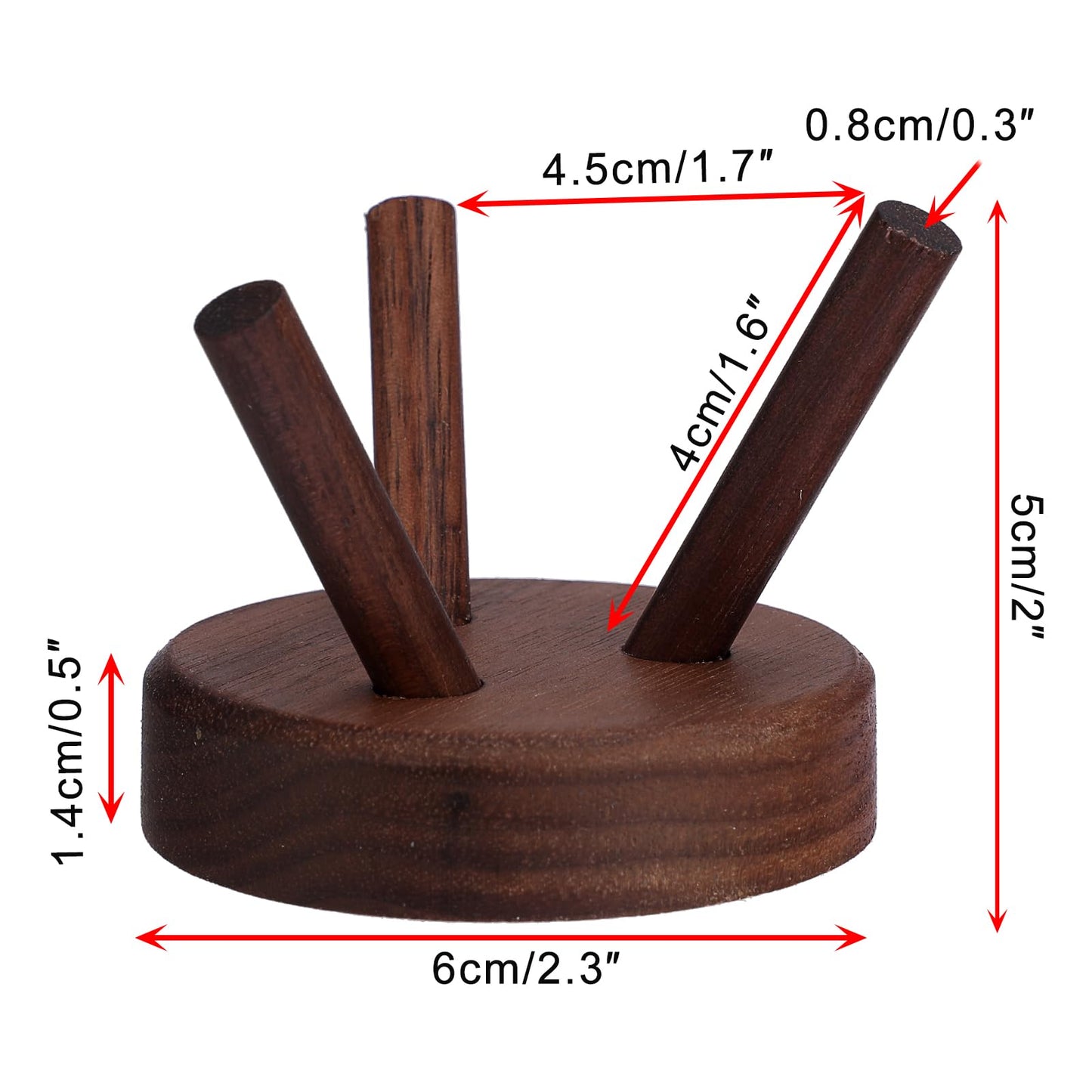 GUSHBIN Softball Holder Wooden Baseball Display Stand for Collector, Baseball Holder Small Sport Ball Display Rack for Softball Tennis Spheres,2 Inches Tall