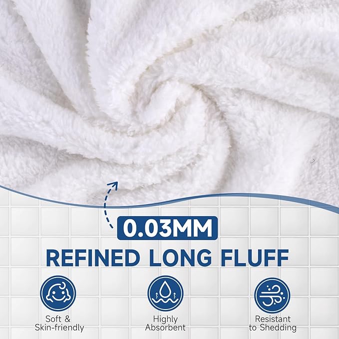 40 Pack White Coral Velvet Washcloths Bulk, Highly Absorbent and Soft Face