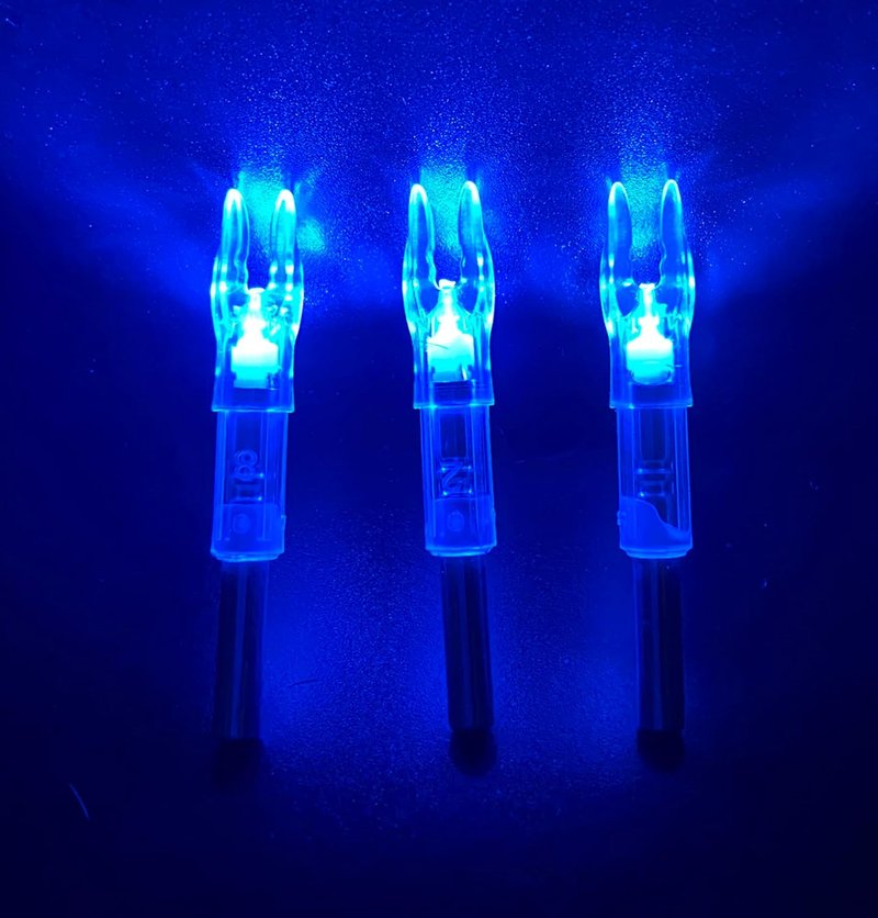 Lighted Arrow Nocks - 12-Pack or 6-Pack | .244/6.2mm Archery Nocks with Screwdriver for Hunting