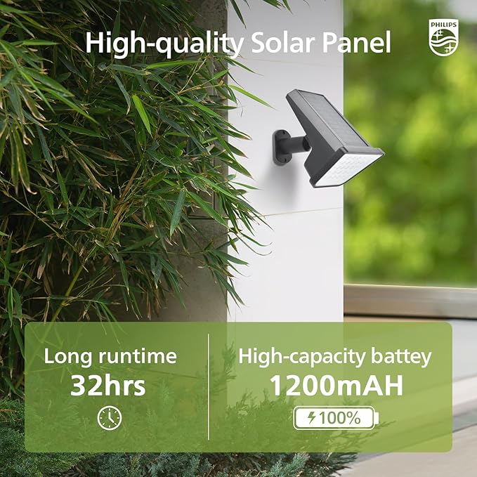 Philips 6 Packs Solar Spot Lights Outdoor Waterproof, 28 LED 3000K Solar Powered Landscape Pathway Lights, Dusk to Dawn Solar Spotlights for Garden, Yard, Lawn, Walkway, Driveway