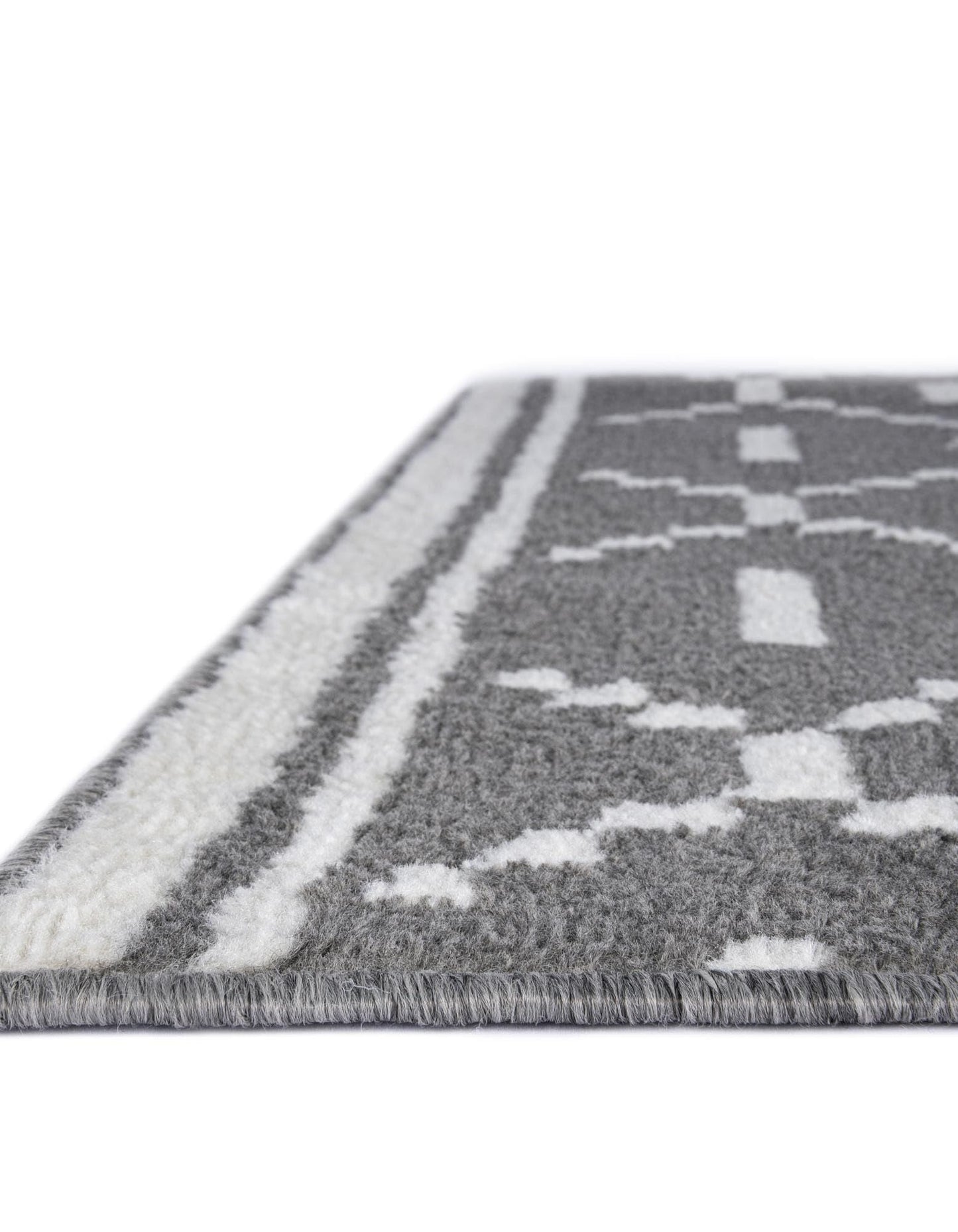 Rugs.com - Oslo Rug – 8 Ft Square Gray Easy-Clean Rug – Modern Geometric Design for Living Rooms, Bedrooms, and Dining Rooms