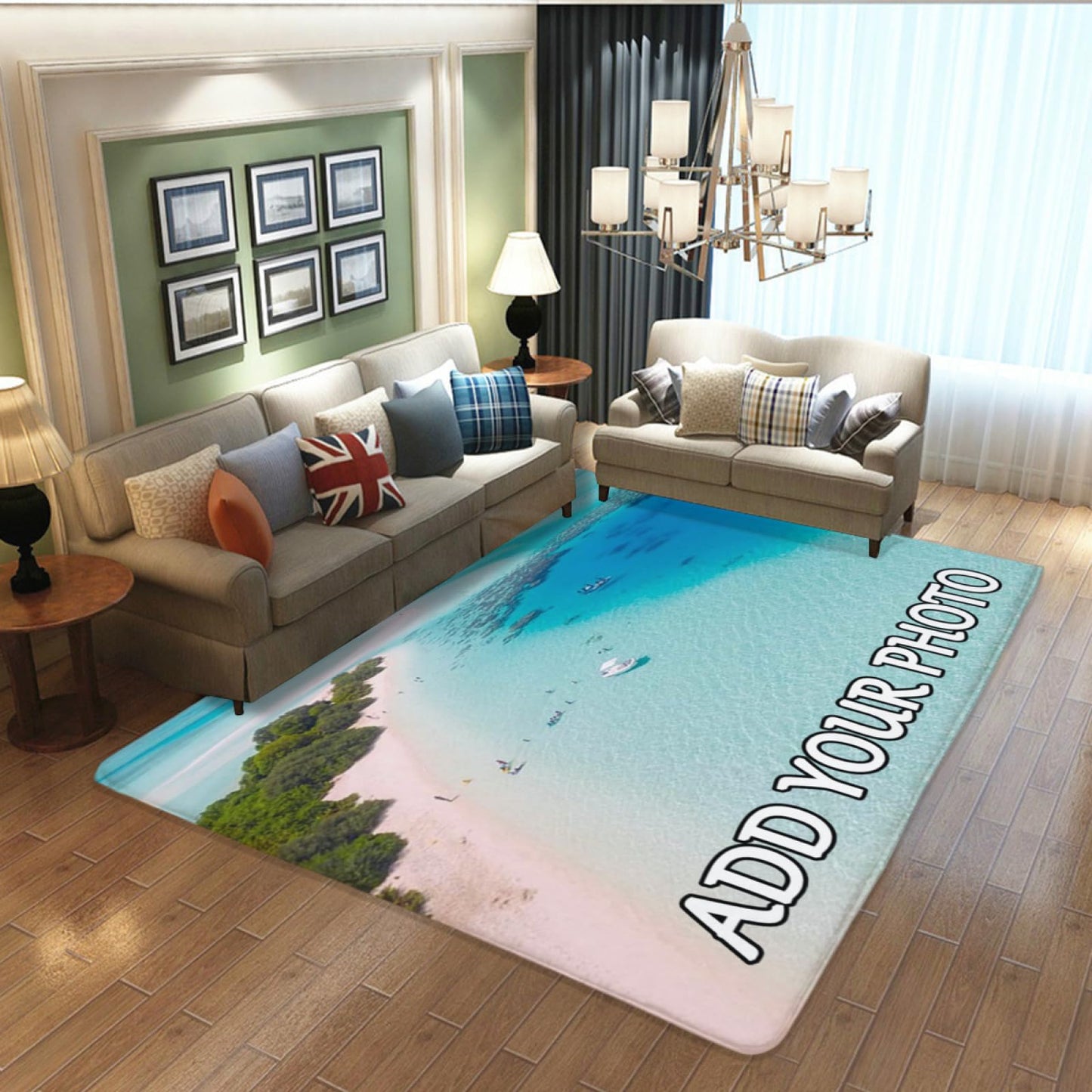 Made USA Personalized Rug Custom Rug Carpet with Your Image Logo Text Photo, Anti Slip Door Mat Decorative for Bedroom Room Office Balcony Sign Gifts 20 x 32 Inch