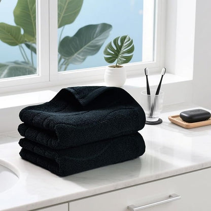 Hand Towels with Wavy Jacquard