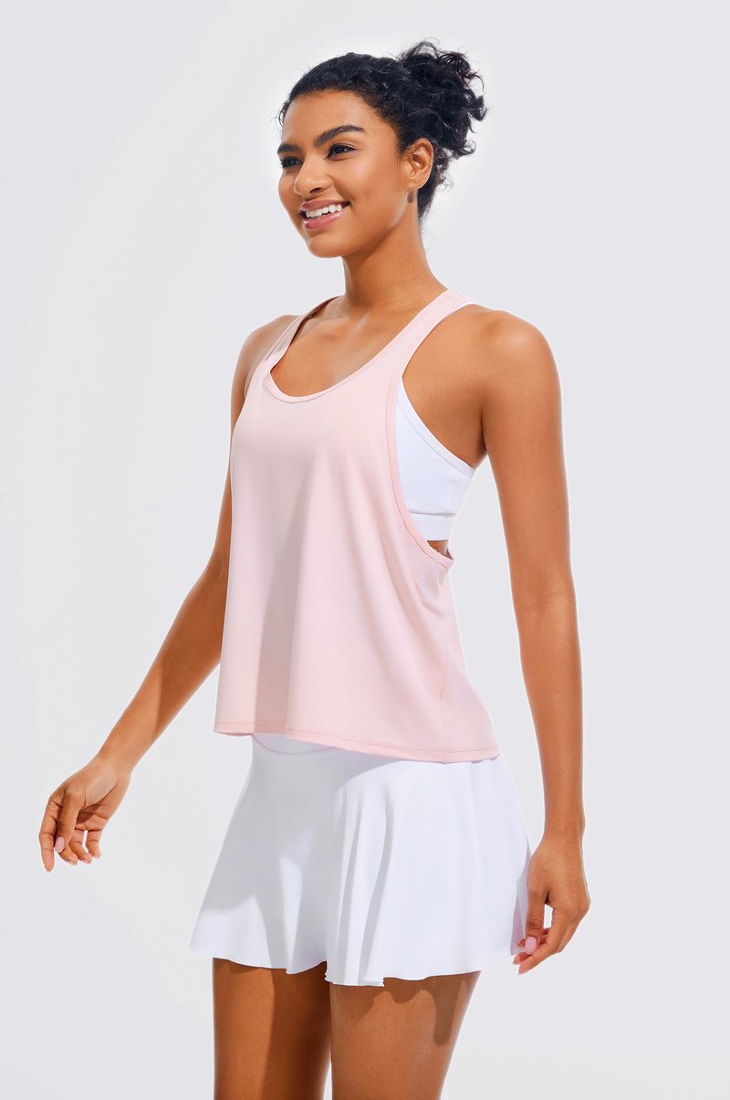 JOYSPELS Workout Tank Tops for Women Quick Dry Sleeveless Loose Fit Narrow Racerback Gym Yoga Athletic Running Shirts Quick Dry Lightweight Breathable