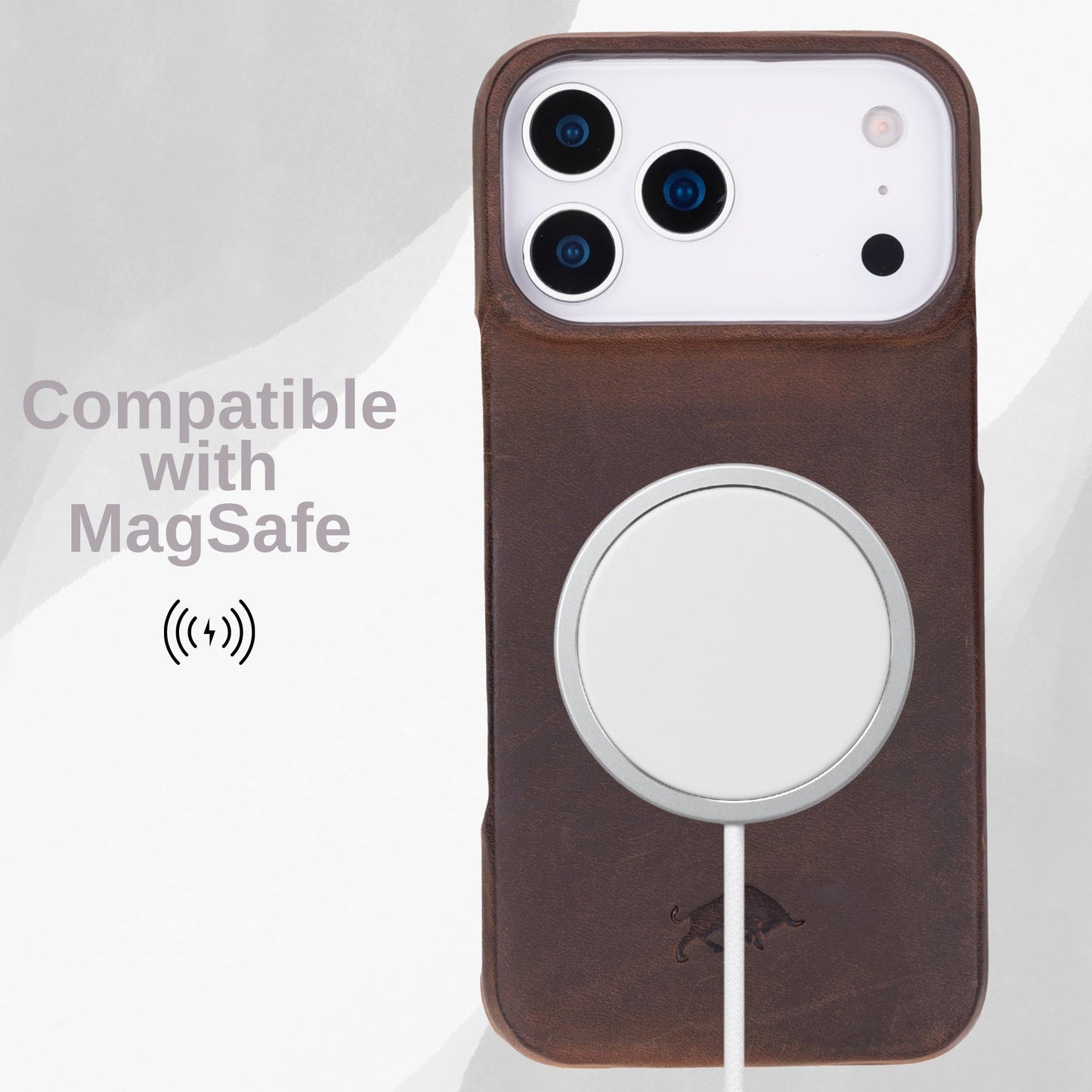 VENOULT Leather Wallet Case for iPhone 17 Pro Max, Full Grain Genuine Leather, Magnetic Detachable, 4 Card Holder, Buesiness Style, Compatible with MagSafe, RFID, Handmade (Vintage Brown)