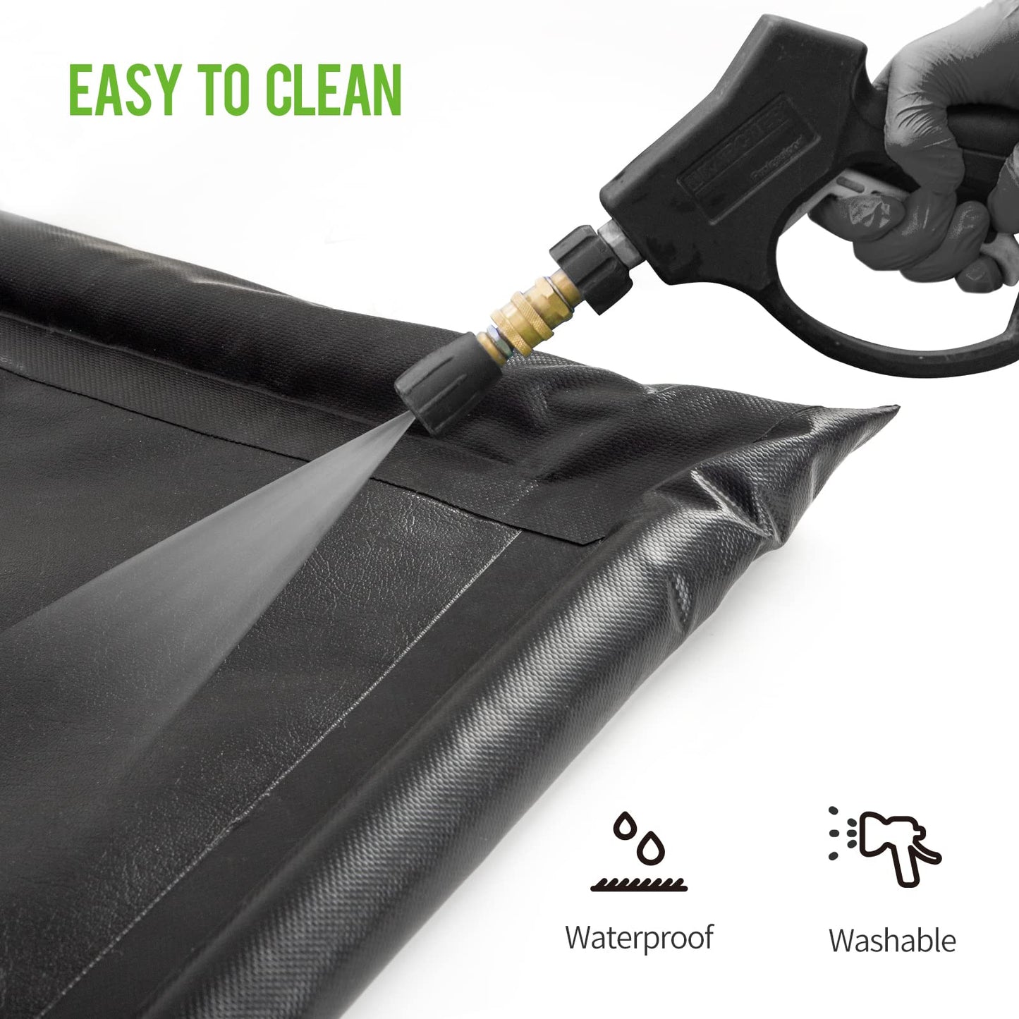 WELKIN Containment Mat,(7'9" x 18'),Non-Slip Garage Floor Mat - Heavy Duty Waterproof Protection from Snow, Rain and Mud for Cars