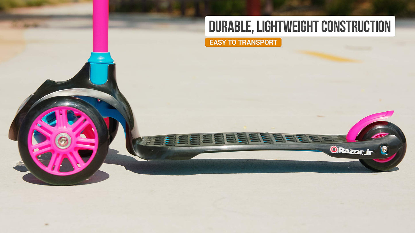Razor Jr. T3 Kick Scooter for Kids Ages 3+ - Lightweight, Advanced Tilt-to-Turn Technology, For Riders up to 48 lbs