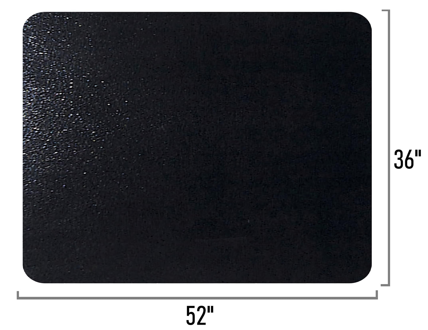 Plexon Stove Board - 52" x 36", Black, Steel - Fire Board for Wood Stoves, Pellet Stove Hearth Pad and Heat Protection