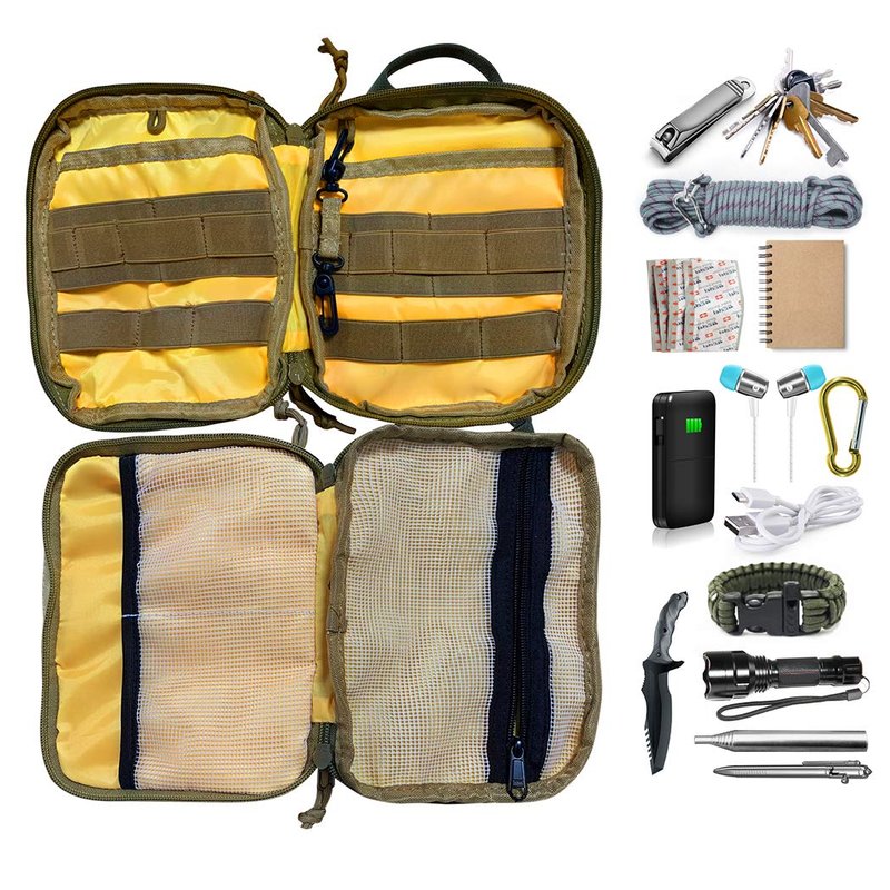 ROARING FIRE Ember Pro MOLLE EDC Utility Organizer Pouch is Small and Compact to Carry Knives, Flashlights, Pens, a Small notebook, EDC Gear, USB Cables, Earphones, Power Bank and etc