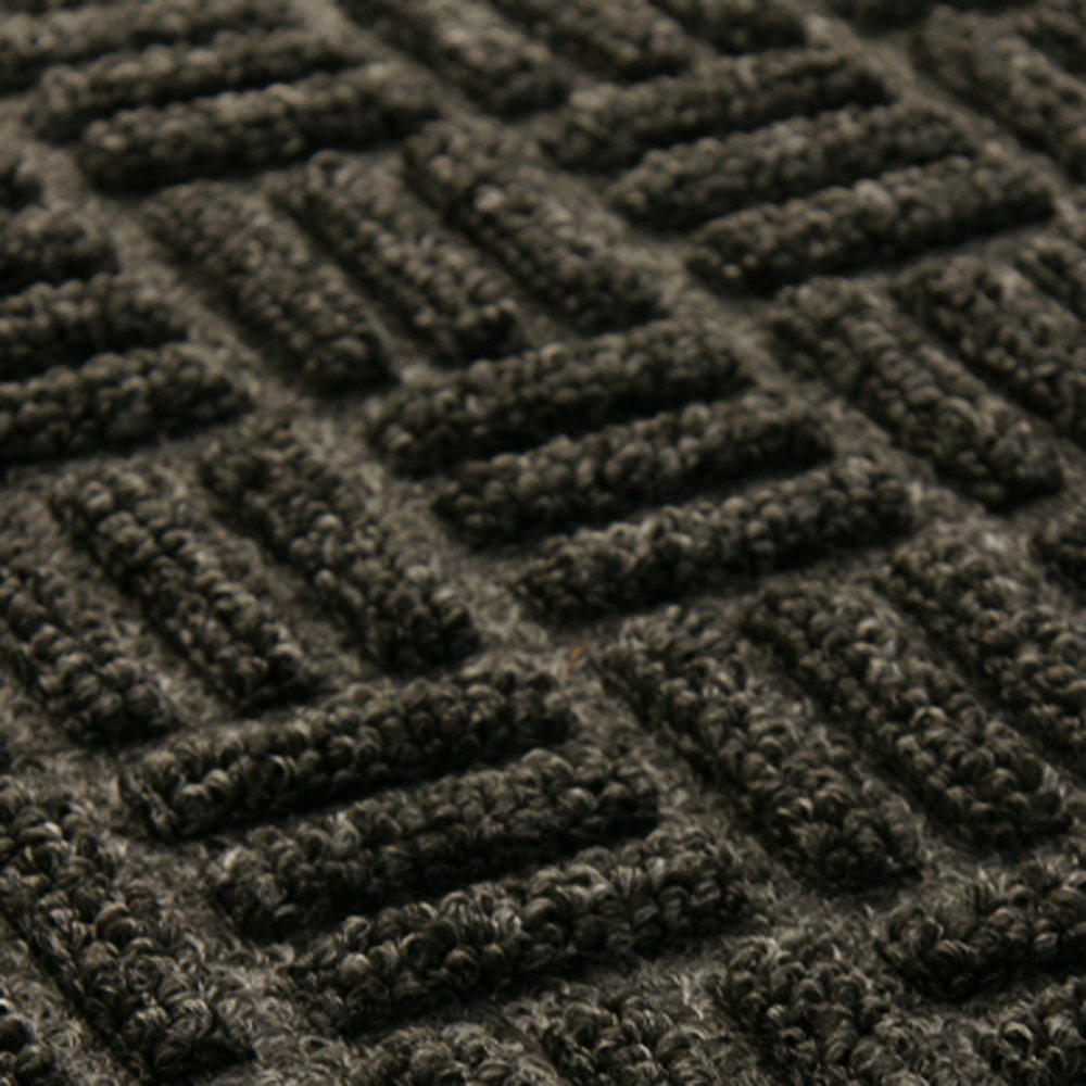 Rubber-Cal 03-197-ZWGR"Wellington" Rubber Carpet Door Absorbent Mat, 4' x 6', Gray
