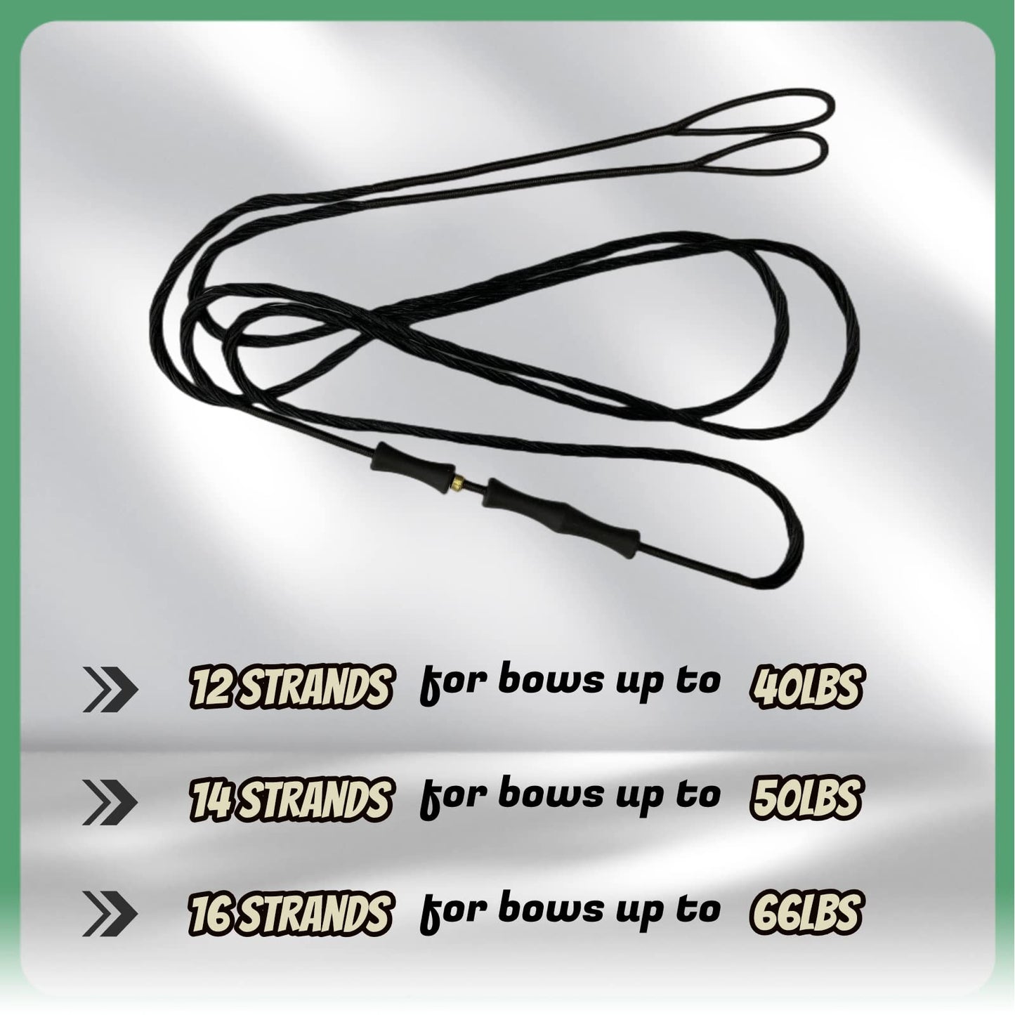 DeeRace Traditional Recurve Bow String and Bowstring Finger Savers Set, Dacron Bow String with Finger Guards (AMO 48” (Actual Length 44”), 14 Strands (Recommended for up to 50 lbs))