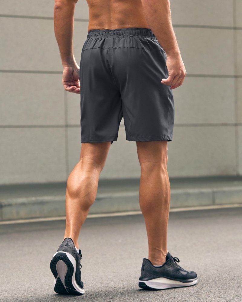 G Gradual Men's Athletic Running Shorts with Zipper Pockets Quick Dry 7"/ 5"/ 9" Workout Gym Shorts for Basketball Hiking(Dark Grey,7XXL)