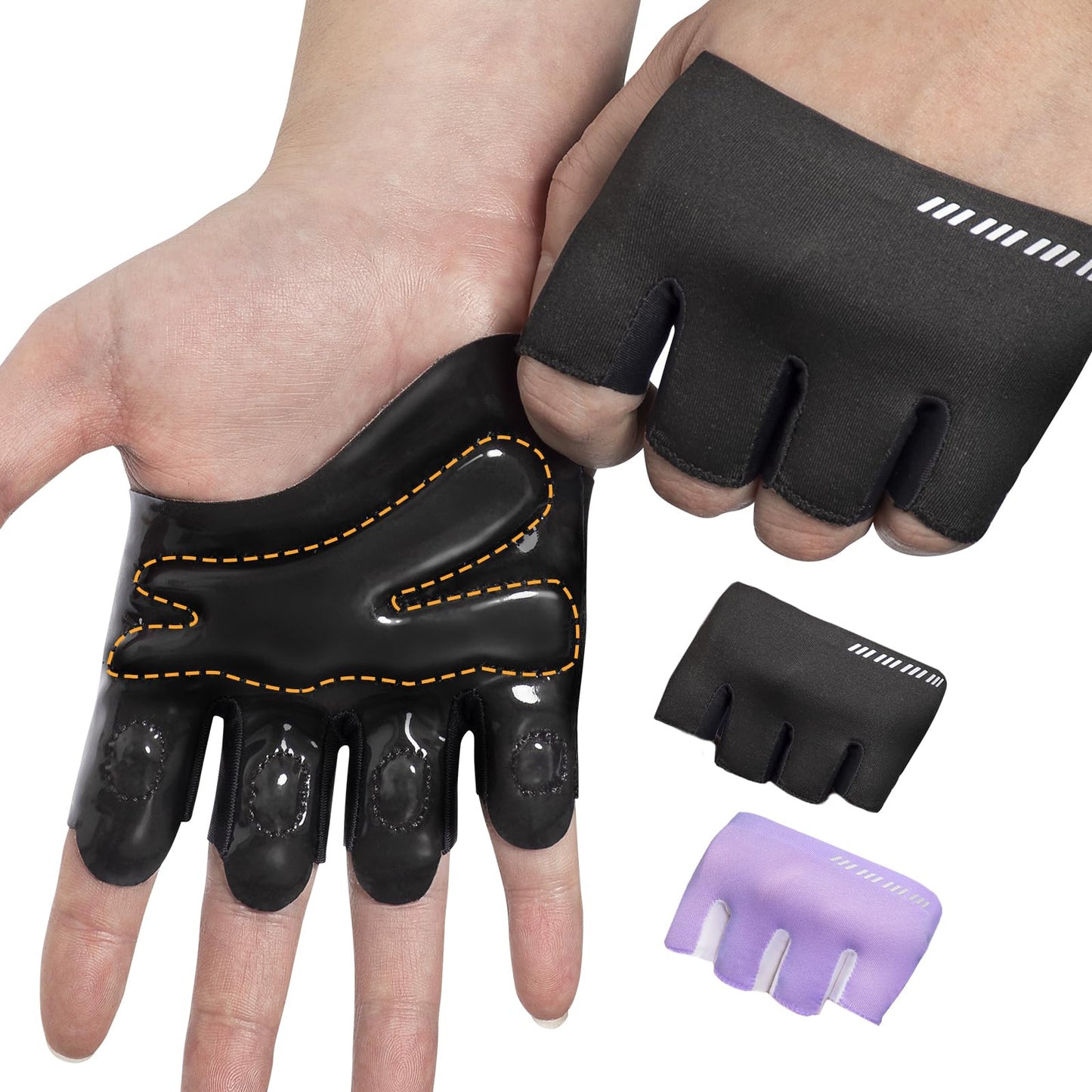 RIGWARL Barehand Workout Gym Gloves Men Women, Minimal Weight Lifting Gloves with Grip Pad & Targeted Palm Protection, Breathable for Exercise Weightlifting Rowing Training Fitness Crossfit WODs