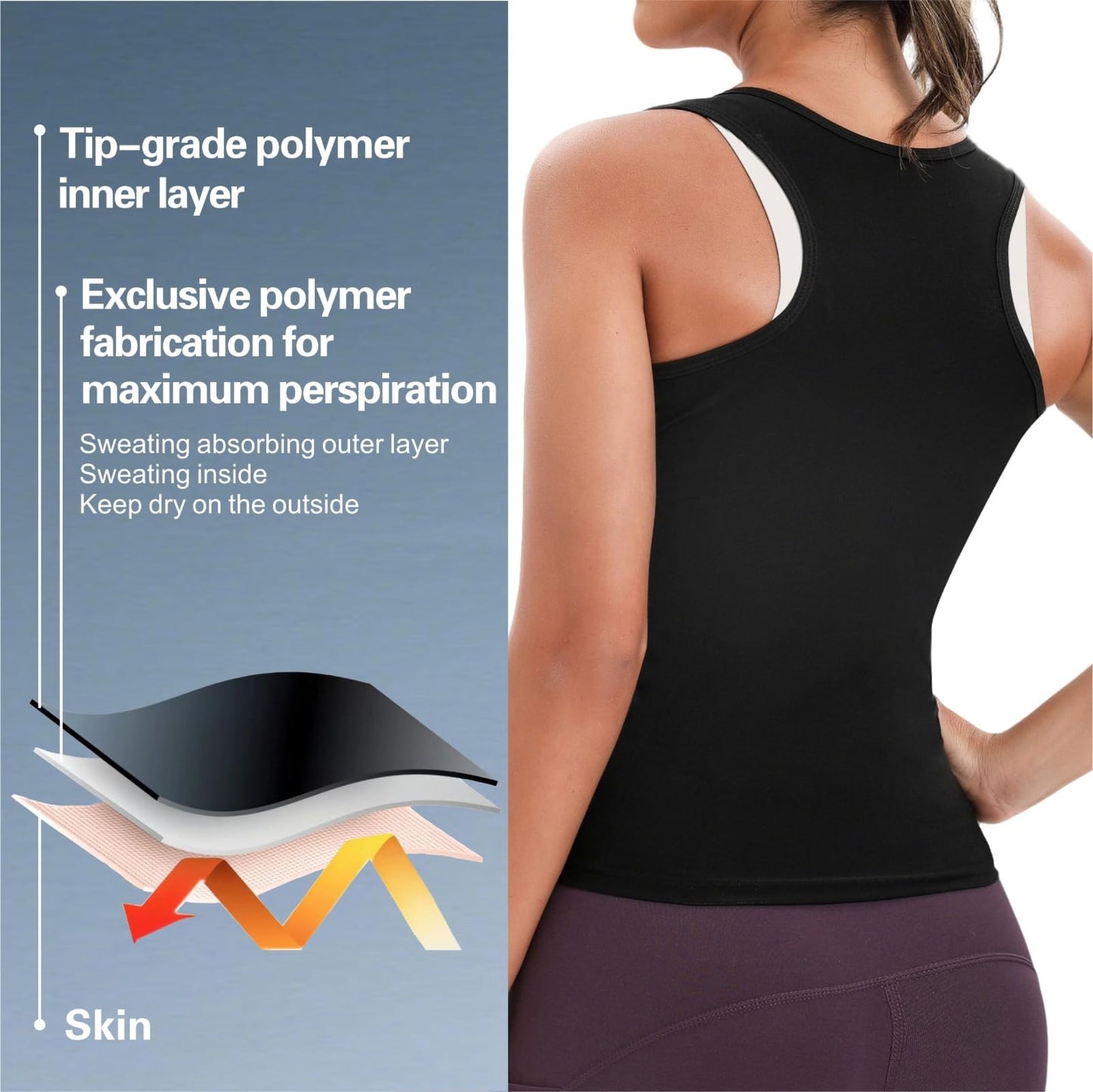 Dokelovy Women's Sauna Vest Waist Trainer - Adjustable Tummy Control Workout Shaper for Belly, Sweat Enhancer for Gym, Yoga