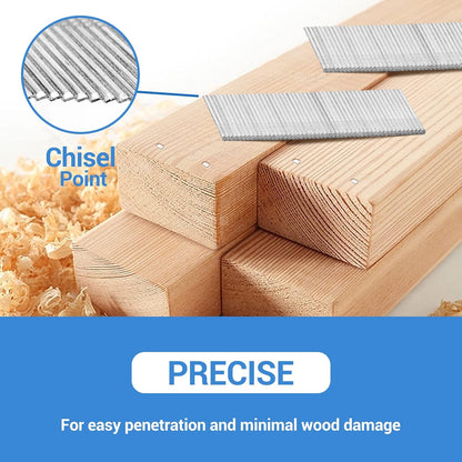 meite 16 Gauge 20 Degree Angled Finish Nails 1-1/2 Inch Galvanized Rust-Proof Finishing Nails for Electric or Pneumatic Finish Nailer - Cabinet Crown Baseboard Trim & Molding (24,000 PCS)