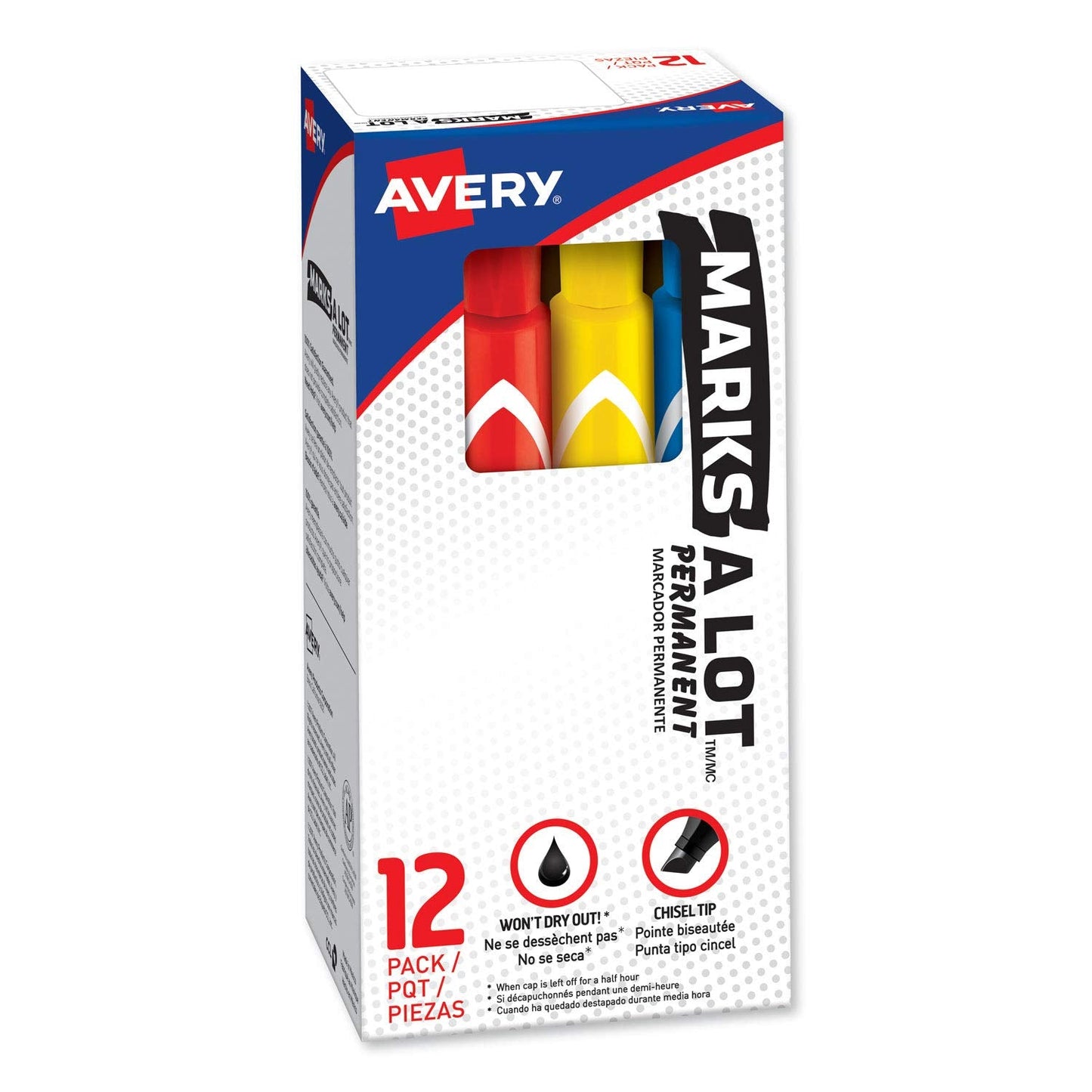 AVE24800 - Avery Marks-A-Lot EverBold Flipchart Markers