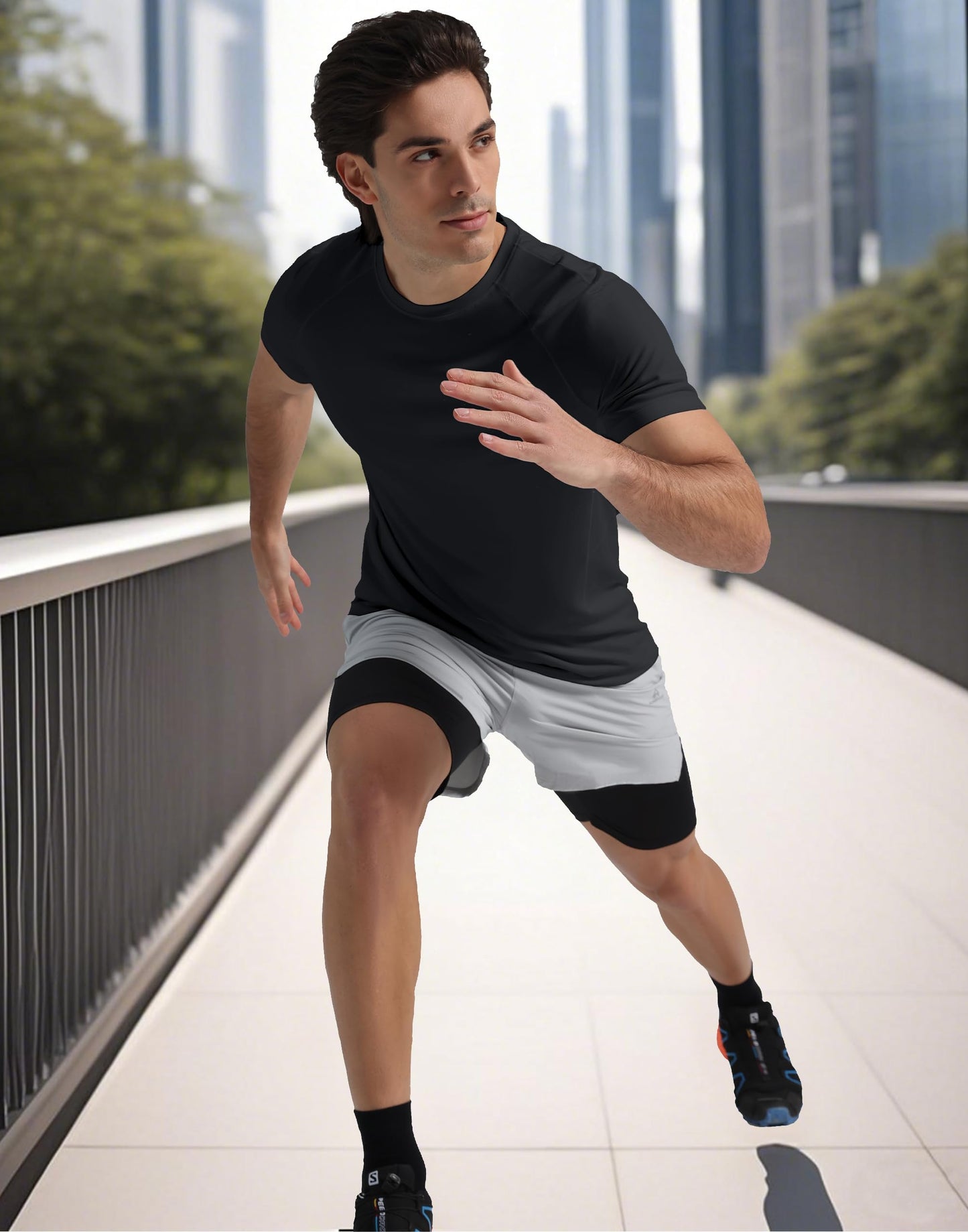 Pioneer Camp Mens Moisture Wicking Running Workout Shirt Performance Athletic T-Shirts UPF 50+ Short Sleeve Active Gym Tops