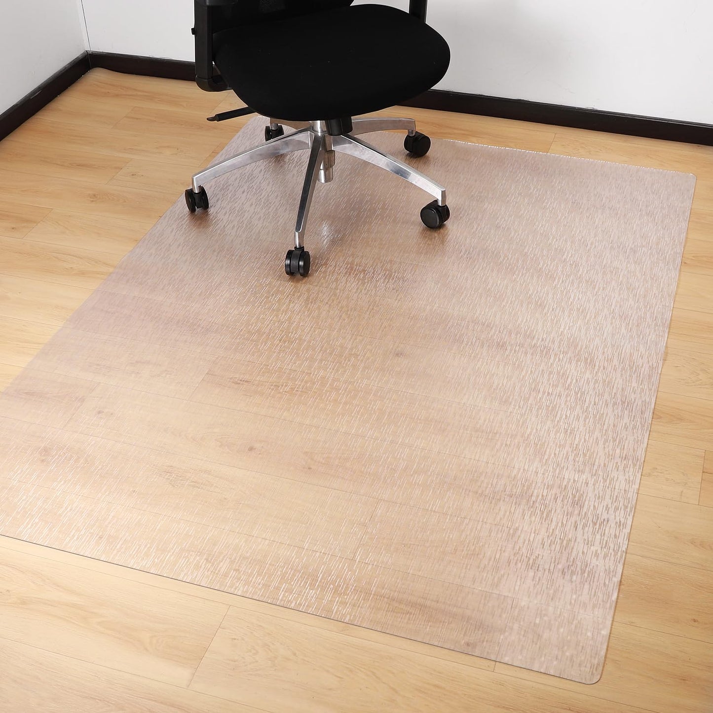 Clear Chair Mat, TYDLE 50" x 65" Large Office Chair Mat for Hard Floor, Vinyl Floor Mat for Gaming Chairs, Slip Resistant Floor Protector Rolling Computer Desk Mat for Hardwood Floor, Clear
