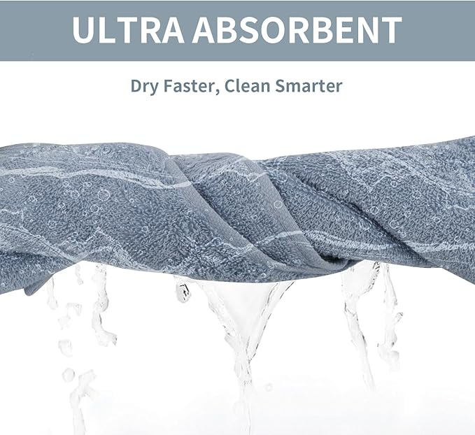 3 Pack 100% Cotton Wash Cloth, 13x29 Inch Highly Absorbent and Soft Feel