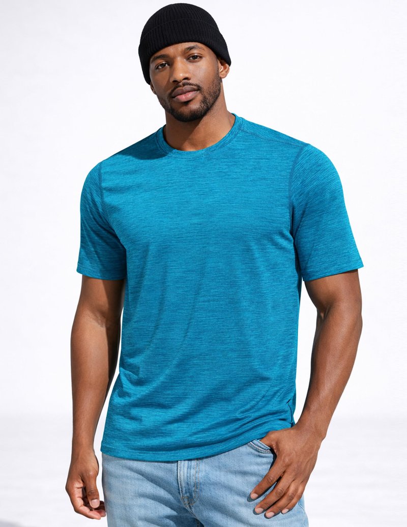 5 Pack Men’s Active Quick Dry Crew Neck T Shirts | Athletic Running Gym Workout Short Sleeve Tee Tops Bulk (Set 9, 3X-Large)