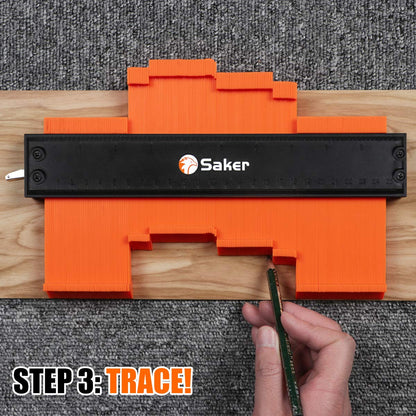 Saker Contour Gauge Duplication-Adjustable Lock-Precisely Copy Irregular Shape-Irregular Woodworking Tracing-Must Have Tool Christmas Gifts for DIY Handyman Men Husband Dad 10 Inch+5 Inch