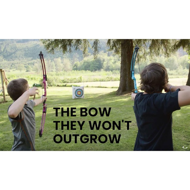 Genesis Original Compound Bow & Arrow Kit- Adjustable Riser, 15"-30" Draw Length, 10-20 lb Draw Weight, All Skill Levels, Draw Hand - Left, Yellow