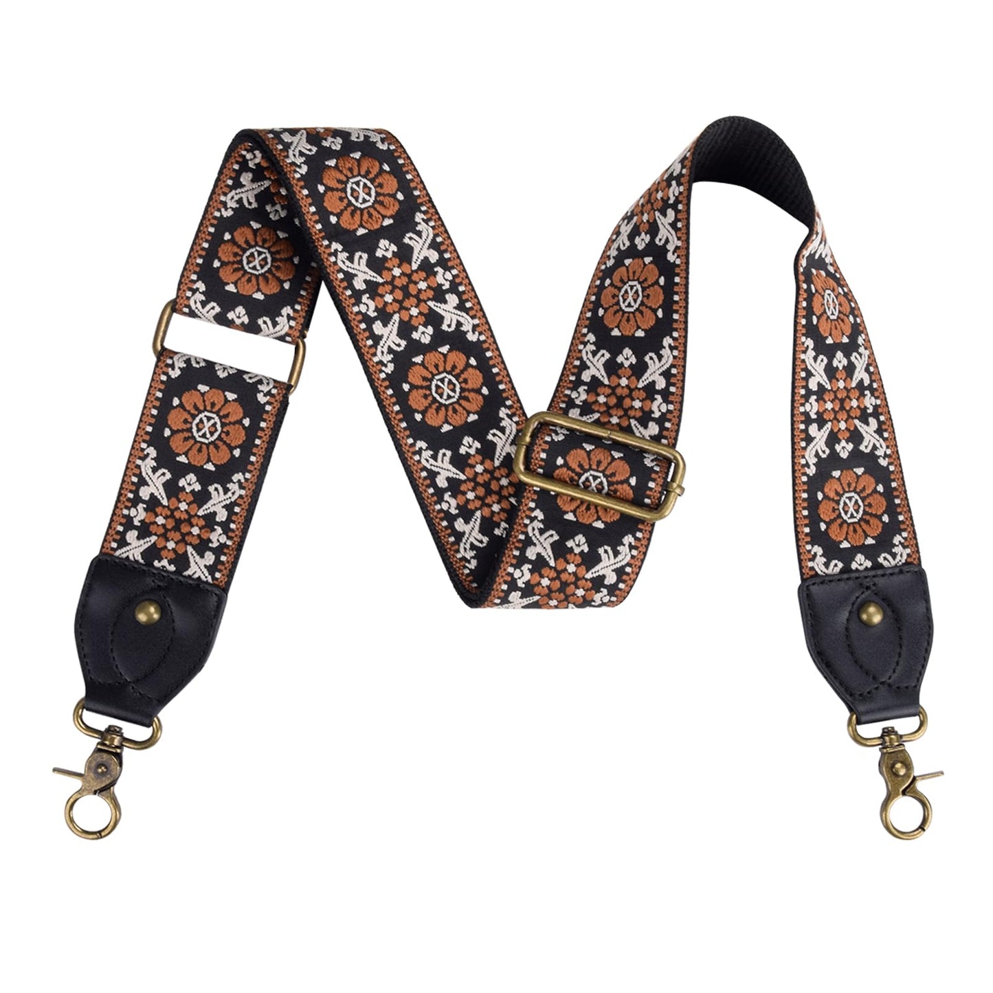 Dksongr Purse Strap Replacement Crossbody Adjustable Bag Strap Retro Jacquard Embroidery 2" Shoulder Strap for Women Handbags