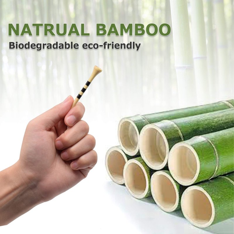 SAPLIZE Golf Tees Bamboo Tees, Pack of 150 (2-3/4"), Stable and Reliable Golf Tees