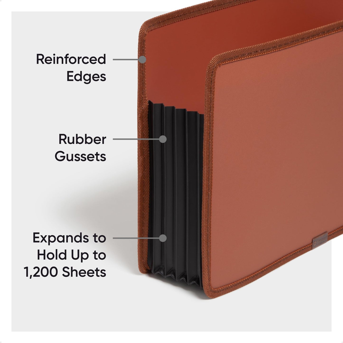 Smead Tuff Expanding Pockets, Set of 2 Poly Accordion File Organizers for File Folders, Straight-Cut Tab, 5-1/4 inch Expansion, Letter Size, Office Supplies, Document Organizer (73782)