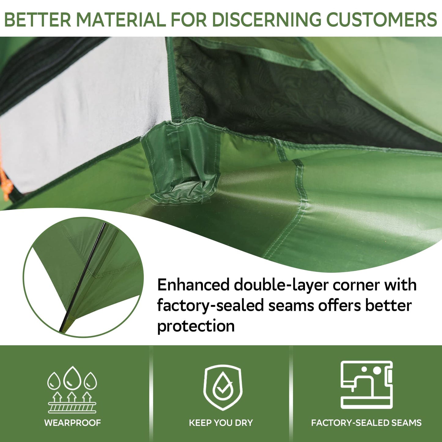 Clostnature Polaris Lightweight Backpacking Tent - 6 Person Waterproof Camping Tent, 3 Season Large Size Easy Setup Tent for Family, Outdoor, Hiking and Mountaineering