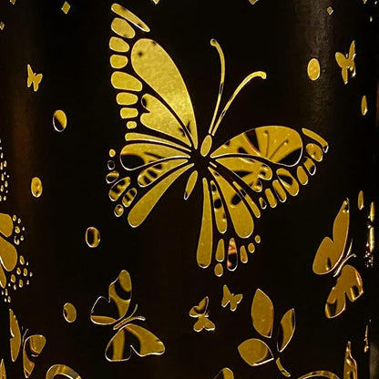 4 Pack Butterfly Birthday Gifts for Women Mom Grandma Solar Lanterns Outdoor Waterproof Garden Decor Metal Hanging LED Decorative Light for Patio Yard Lawn Backyard Front Porch Gardening Gifts