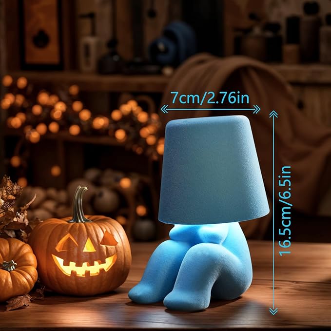 Modern Creative Design Table Lamp for Youth: Rechargeable Cute Light for Kids Child Teen -Bedside Lamps for Nightstand- Gift for Birthday Christmas Halloween Easter， 3-Color Dimmable.