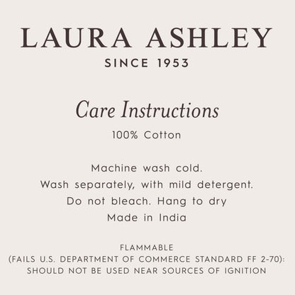 Laura Ashley Eloise 100% Cotton Oval Bath Mat with Crochet Border, Soft & Absorbent, Sandshell Beige 24" x 60" Bathroom Rug