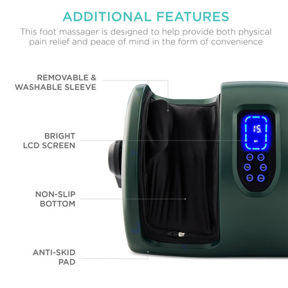Best Choice Products Heated Shiatsu Foot Massager for Pain Relief, Plantar Fasciitis, Neuropathy, Blood Circulation w/Compact Design - Burgundy