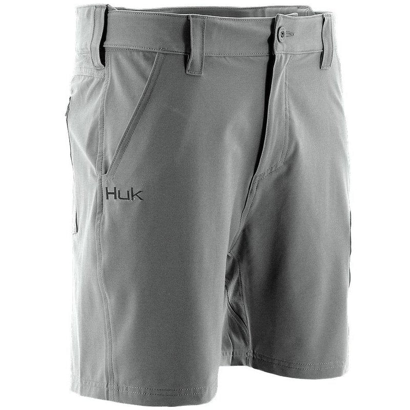 Huk Men's Standard Next Level Quick-Drying Performance Fishing Shorts, Charcoal-7", XL