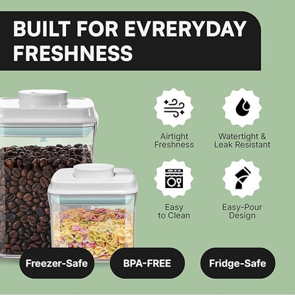 Bop Top Airtight Food Storage Containers with Lid 16.5 Cups / 135 oz | Kitchen Canister Sets | Air Tight Pantry Container | Pop Top Dry Food Storage Containers for Snacks, Sugar, Flour, Baking, Pasta
