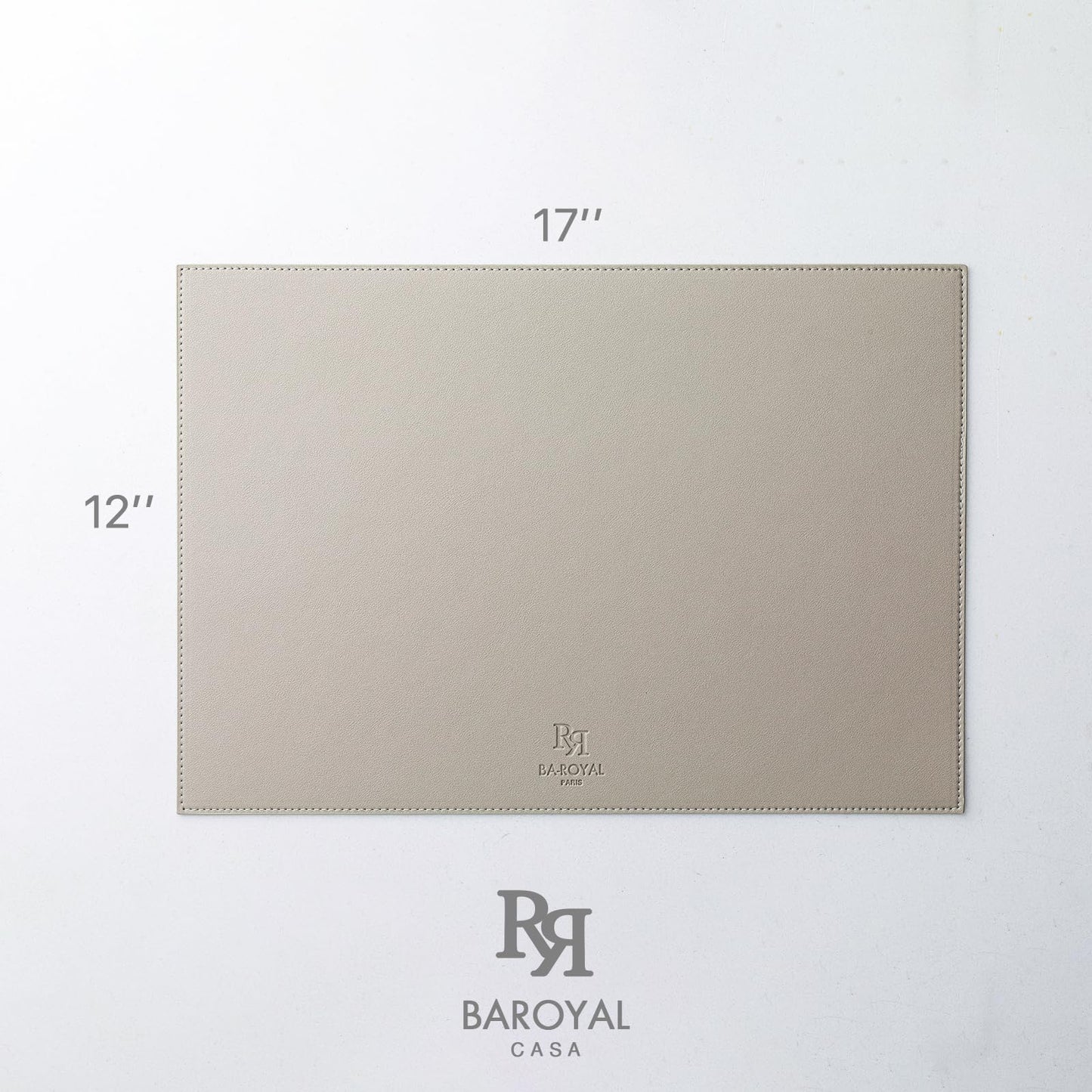 Baroyal Faux Leather Placemats Set of 6 Vinyl Washable Wipeable Table Mats for Kitchen Dining Table Heat Resistant Waterproof Indoor/Outdoor Placemats Non-Slip Easy Clean Place Mats-Almond Birch