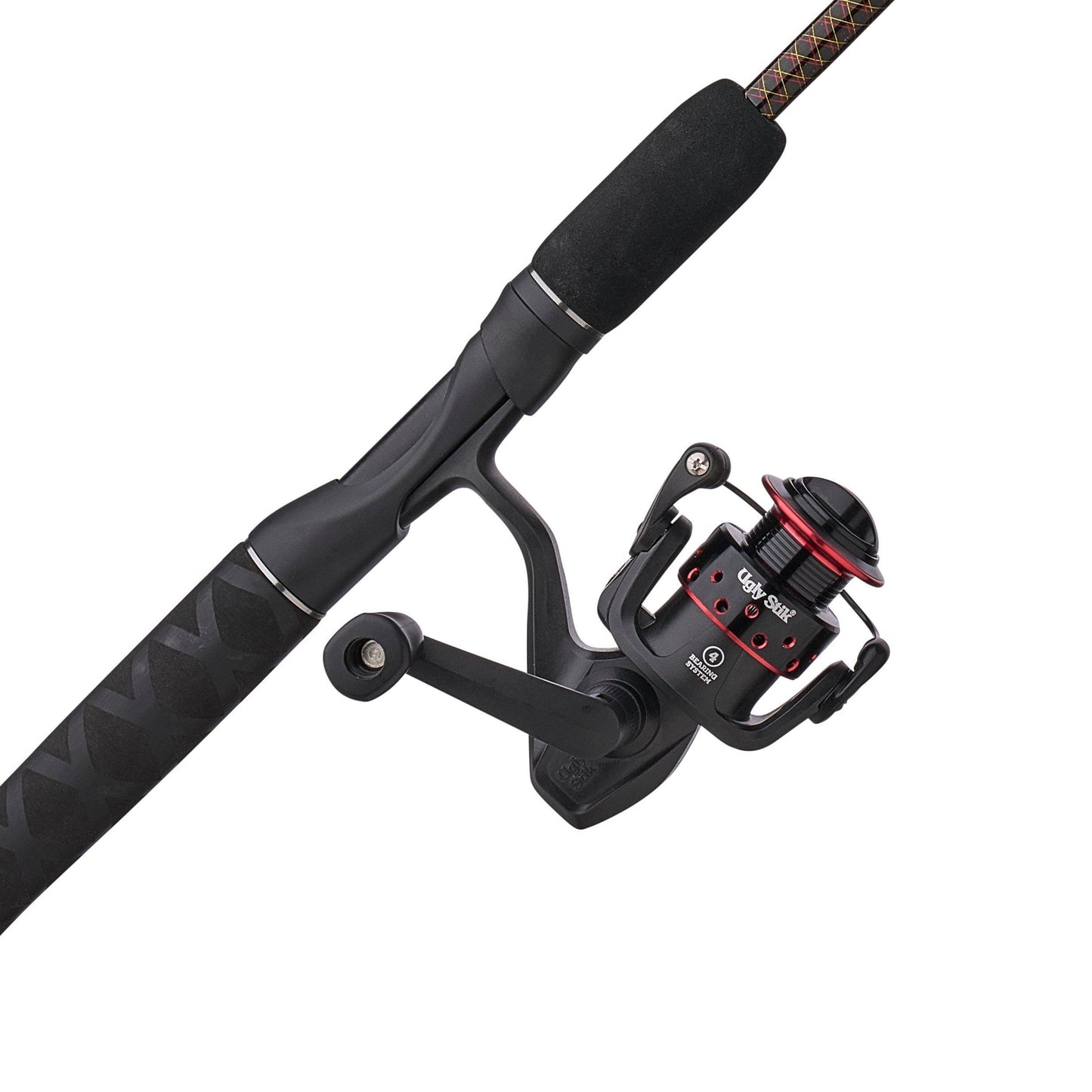 Ugly Stik GX2 Spinning Reel and 5' Fishing Rod Combo Travel Kit, Includes Cloth Travel Bag, 3-Piece, Graphite and Fiberglass Rod with Clear Tip Design