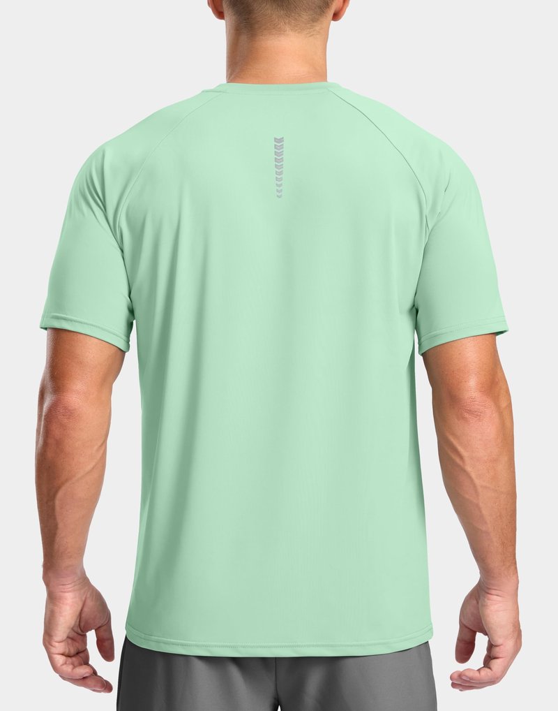 G Gradual Men's Athletic Workout T-Shirts Moisture Wicking Cooling Running Shirts Short Sleeve Performance Tee for Gym Tennis(Mint Green,M)