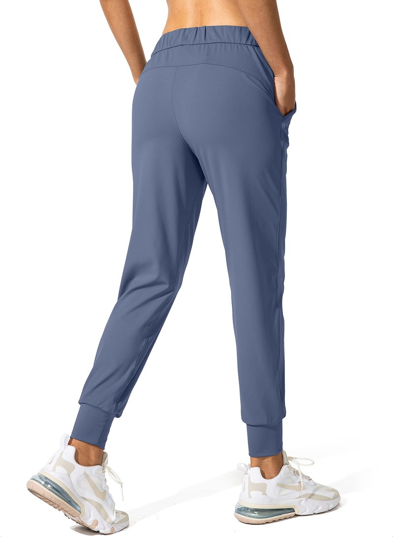 SANTINY Women's Joggers Pants Pockets Drawstring Running Sweatpants for Women Lounge Workout Jogging(Slate Blue_L)