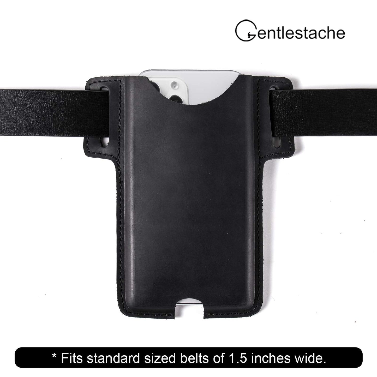 Gentlestache Leather Phone Holster, Cell Phone Case, Belt Loop Leather Pouch Sheath for Phone14 Pro Max/13 Pro Max, Galaxy S22 Ultra/S22+