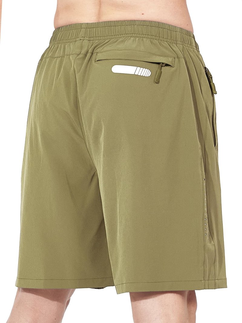 NORTHYARD Men's Athletic Running Shorts Gym Workout 7"/9"/5" Quick Dry Lightweight Sports Basketball Tennis 3 Zipper Pockets Khaki 3XL