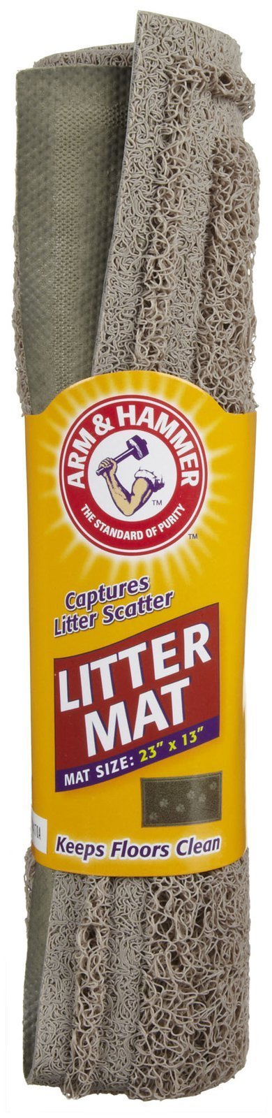 Arm & Hammer Cat Litter Mat with Paw Design For Cat Litter Pans, 23 by 13-Inch