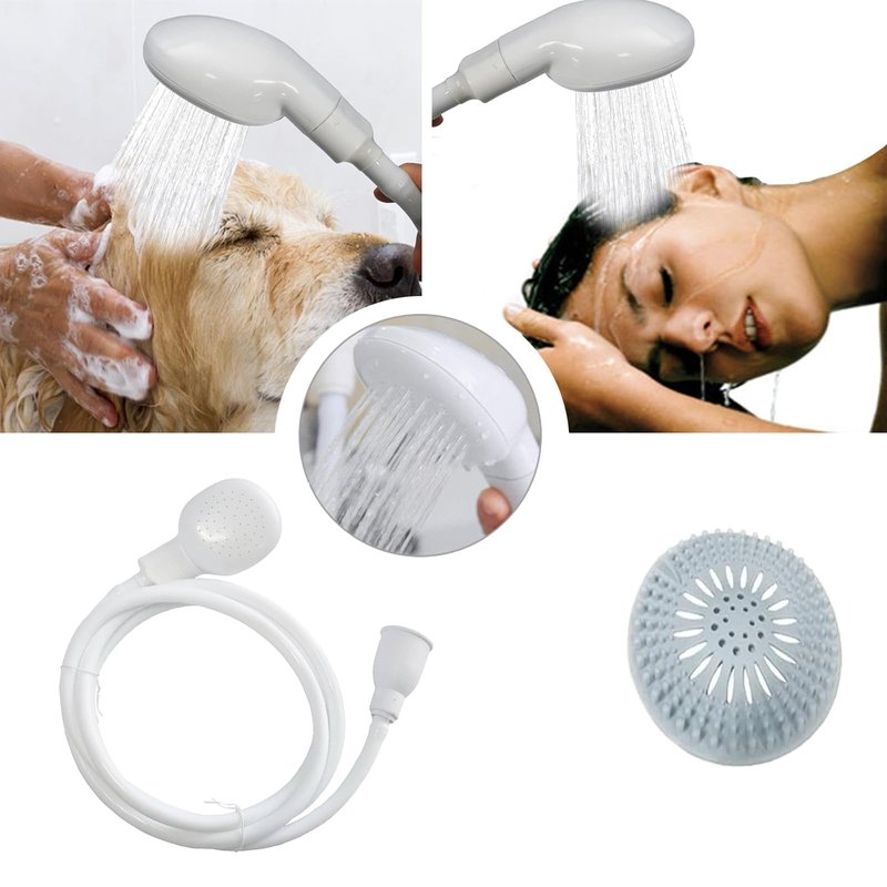 2m/6.56Ft Sink Hose Sprayer,Shampoo Sprayer Handheld Hose Shower Head Spray Hose with Hair Catcher Drain Strainers for Bathing Baby,Pets Shower,Washing Hair,Rinsing Vegetables,Utility Sink