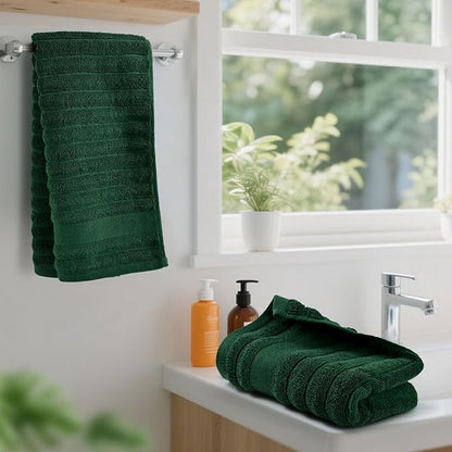 Jacquotha 4-Pack Hand Towels Ribbed – Kitchen & Bathroom Premium Cotton Towels