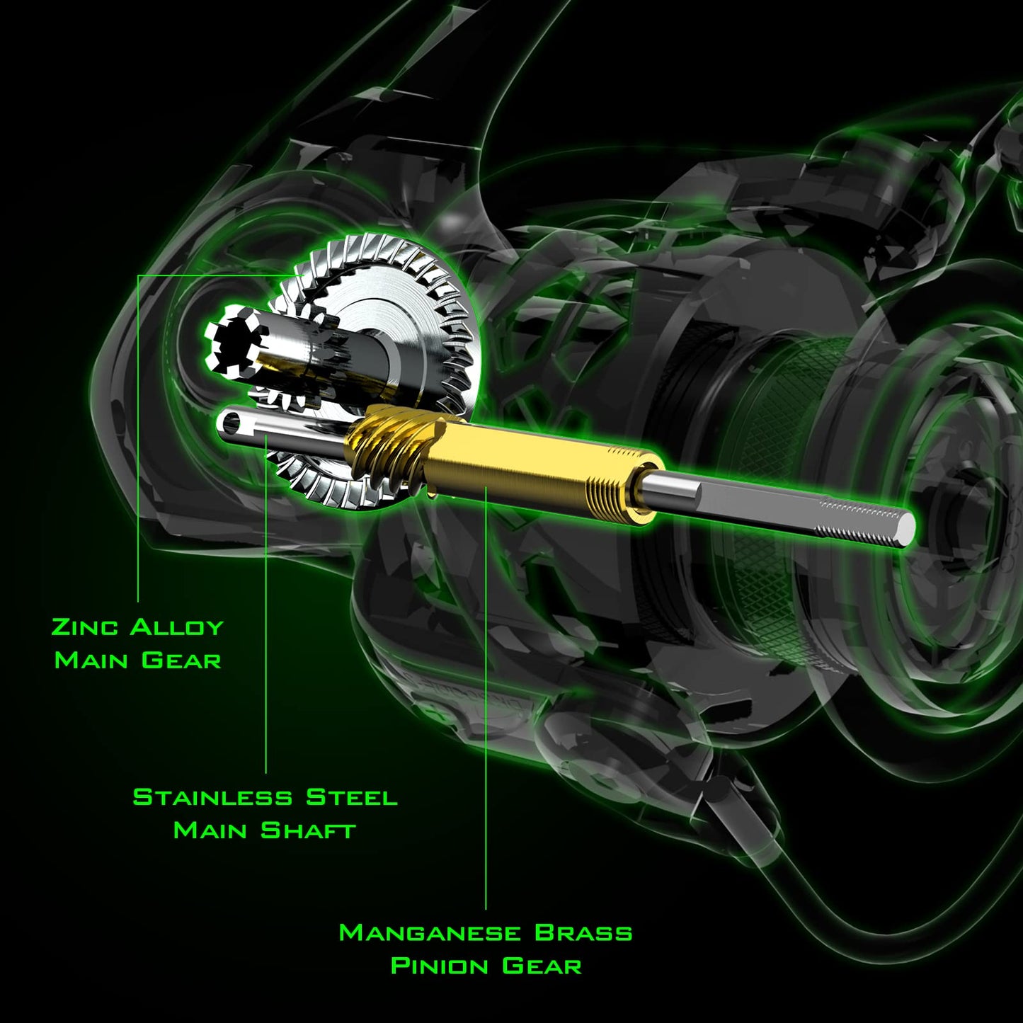 KastKing Zephyr Spinning Reel Green Size 2000,Light to 5.6oz, 7+1BB Smooth Powerful Fishing Reel, Fresh&Saltwater Fishing Reel, Oversized Stainless Steel Main Shaft