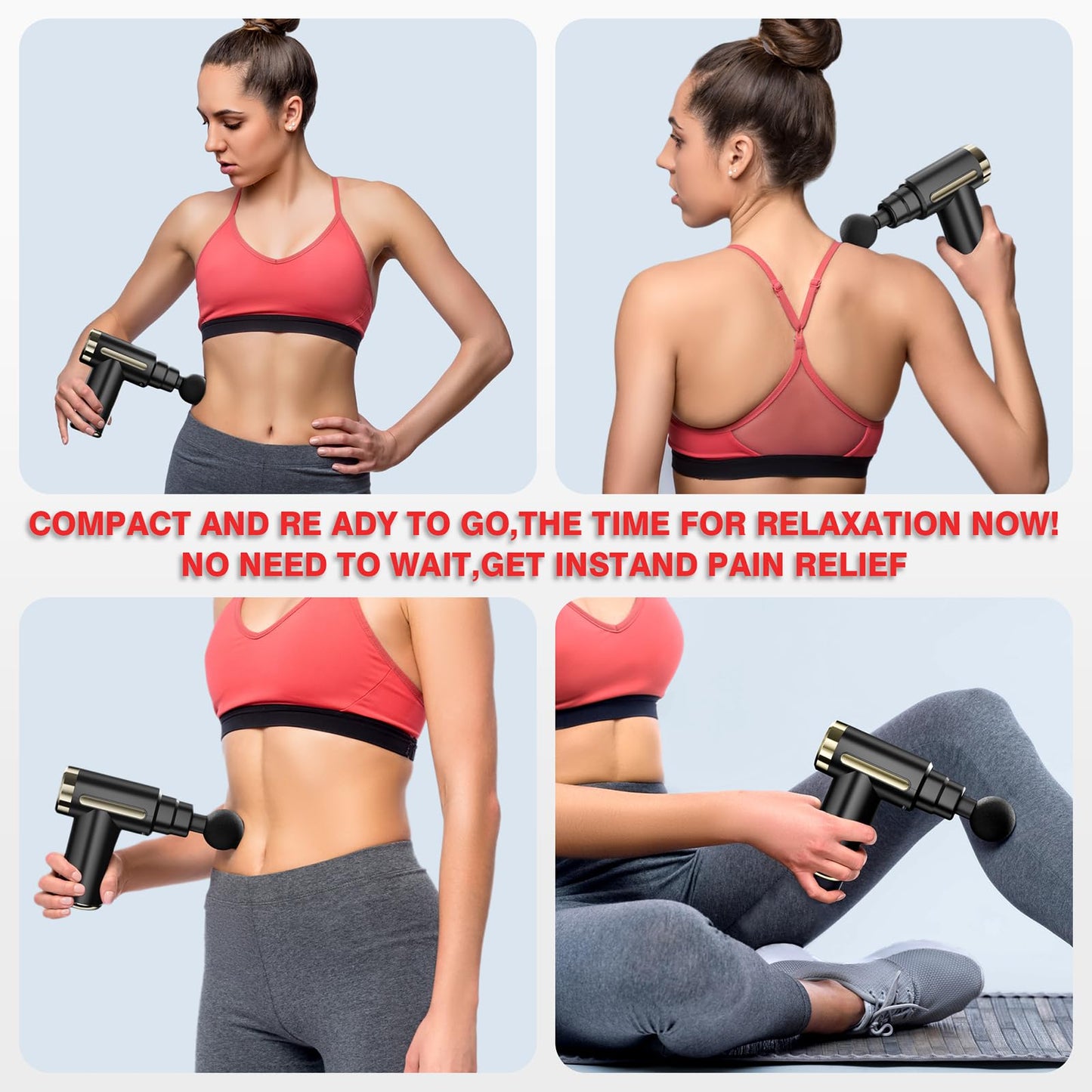 Massage Gun Deep Tissue, Back Massage for Athletes for Pain Relief, Percussion Massager Device with Silent Brushless Motor, Relax Gift for Mothers Day and Fathers Gifts（M891）
