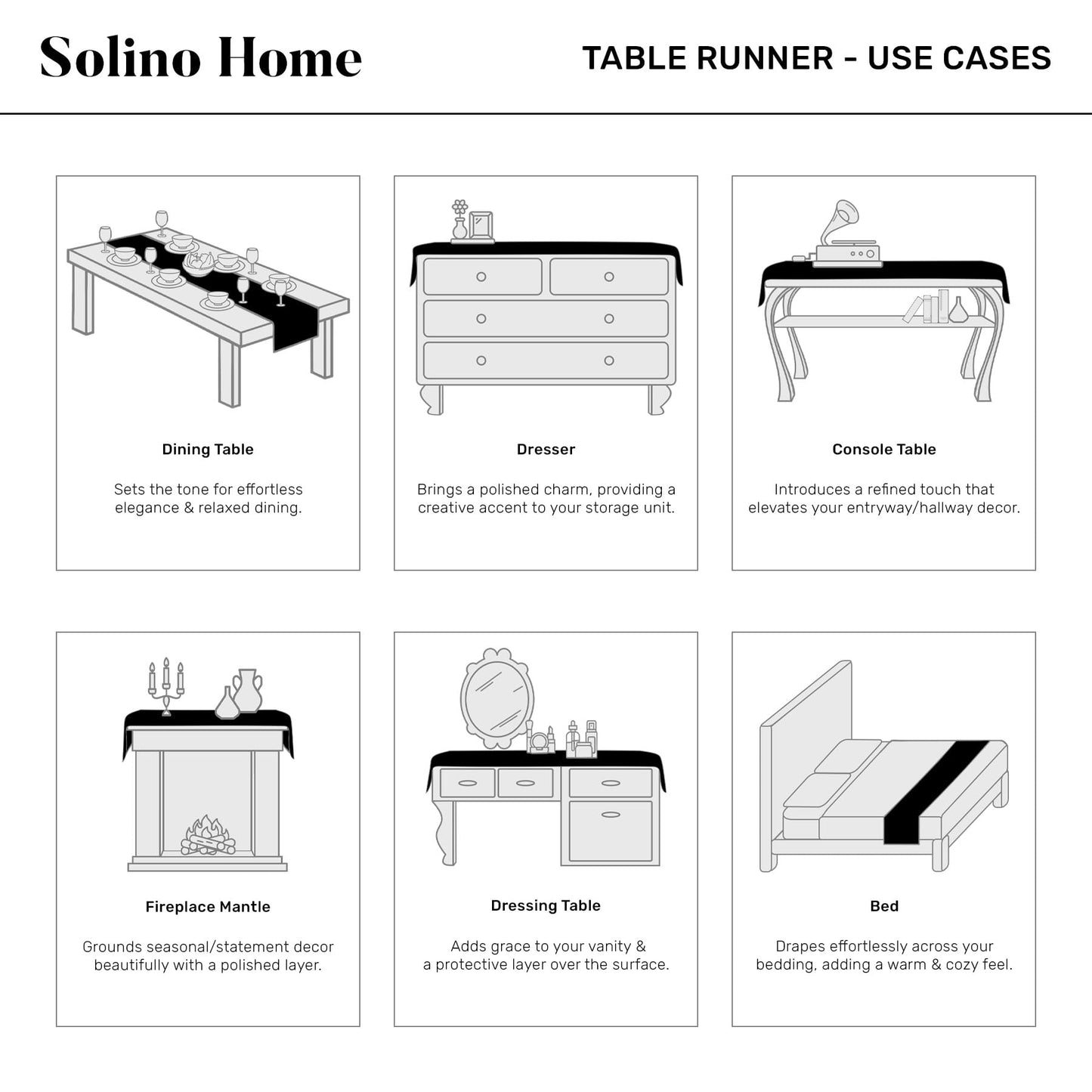 Solino Home Linen Table Runner 120 Inches Long - 100% Pure Linen Tobacco Brown Table Runner 14 x 120 Inch - Diana Medium Weight