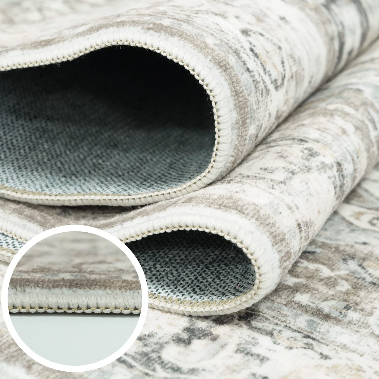 YOUFORTONG 2x12 Runner Rugs for Hallways Soft Kitchen Rug Non Slip Rug Runner with Rubber Backing Washable Non Shedding Farmhouse Runner Rug (Beige/Brown/Grey, 2X12)